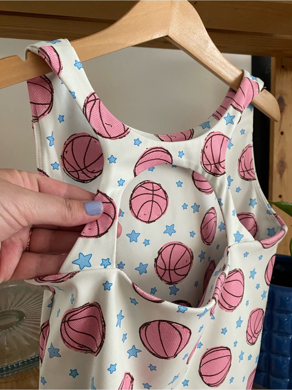 SweetHoney Basketball Print Active Skort Tank Top Set Pink 12 - Picture 8 of 15